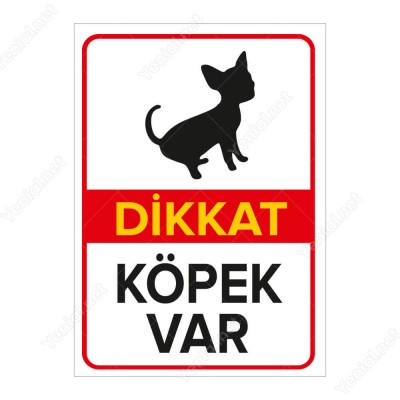 Dikkat Köpek Var Basenji Levhası