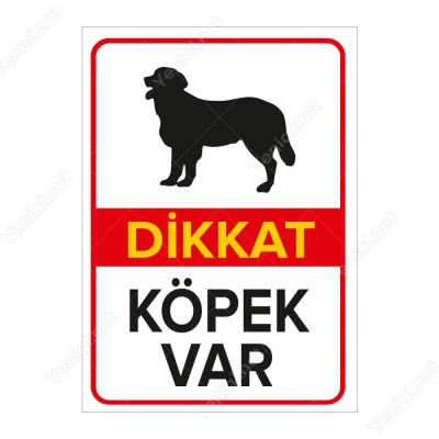 Dikkat Köpek Var Levhası Cachorro Silhueta