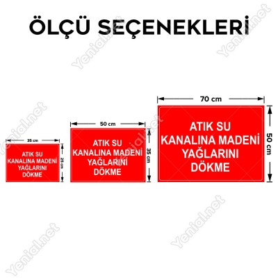 Atık Su Kanalına Madeni Yağlarını Dökme Levhası